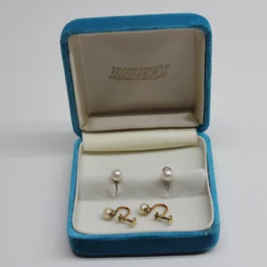 VINTAGE Pearl Stud Earrings- 2 pairs