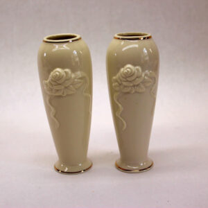 VINTAGE Lenox Bud Vases- Ivory, Pair of 2