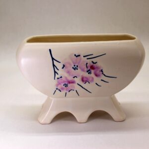 VINTAGE McCoy Spring Wood Line Planting Dish- Pink Dogwood