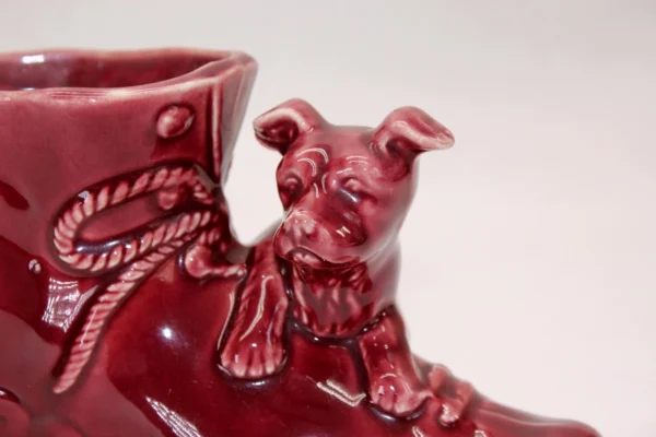VINTAGE Shawnee Pottery Dog-on-Shoe Planter - Image 7