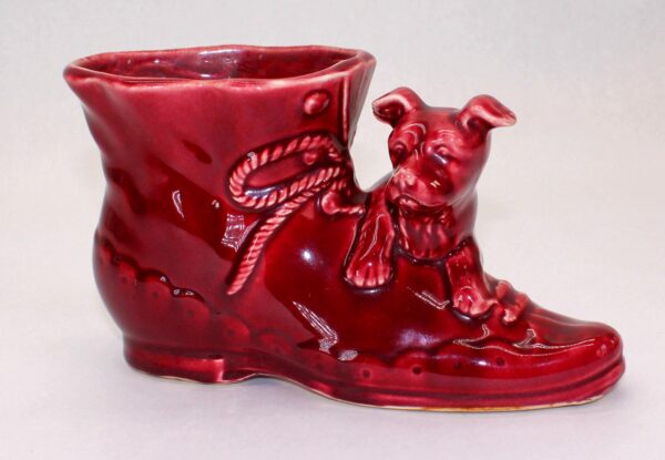VINTAGE Shawnee Pottery Dog-on-Shoe Planter - Image 6
