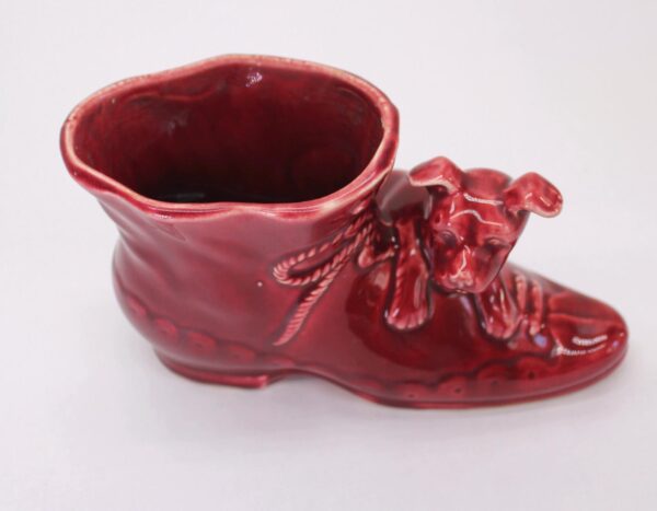 VINTAGE Shawnee Pottery Dog-on-Shoe Planter - Image 3
