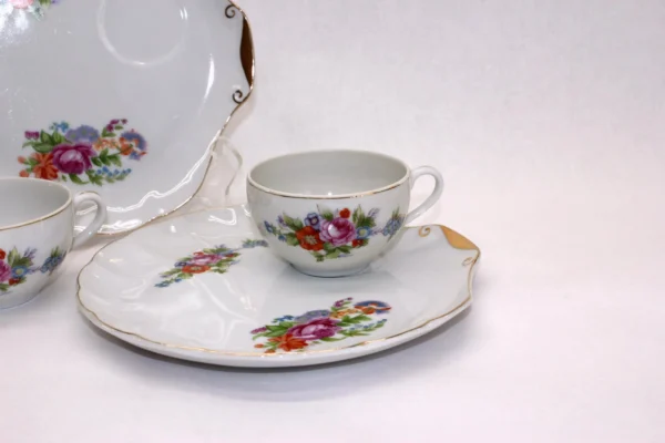 VINTAGE Nasco Del Coronado China Snack Plates and Teacups. 12-piece Set. - Image 6
