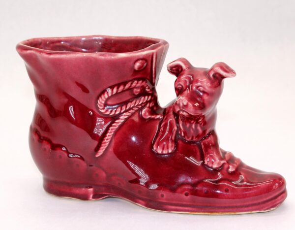 VINTAGE Shawnee Pottery Dog-on-Shoe Planter - Image 8