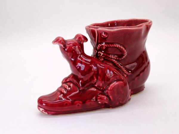 VINTAGE Shawnee Pottery Dog-on-Shoe Planter - Image 4