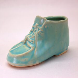 VINTAGE Nelson McCoy Mary Ann Baby Shoe Planter- Blue