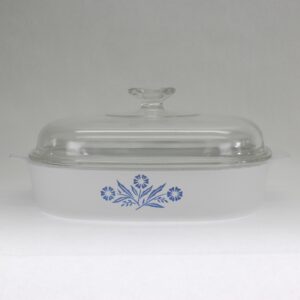 VINTAGE CorningWare 10" Skillet A-10-B with Lid A-12-C. Blue Cornflower.