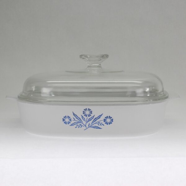 VINTAGE CorningWare 10" Skillet A-10-B with Lid A-12-C. Blue Cornflower.