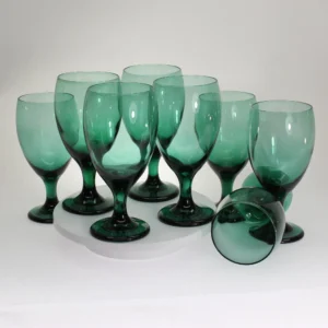 VINTAGE Teardrop Juniper Iced Beverage Glasses by Libbey. Set of 8.