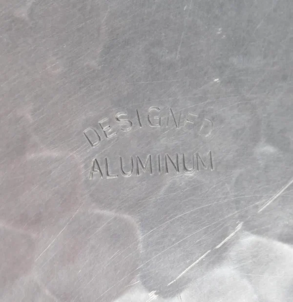 VINTAGE Mid Century Stamped Aluminum Serving Tray. Grape Vine Motif - Image 4