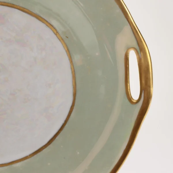 VINTAGE Jade Green Lustreware Serving Platter. Made in Germany. - Image 5