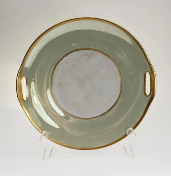 VINTAGE Jade Green Lustreware Serving Platter. Made in Germany. - Image 2