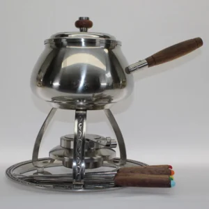 VINTAGE Oneida 18/8 Stainless Steel Fondue Set.