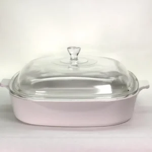 VINTAGE Corning Ware Cookmates SK-10 Roaster with Domed Glass Lid. White. 1970s Smoothtop-optimized Casserole.