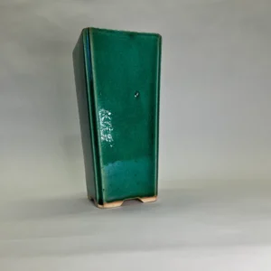 McCoy Glazed Stoneware Vase- Green Rectangle