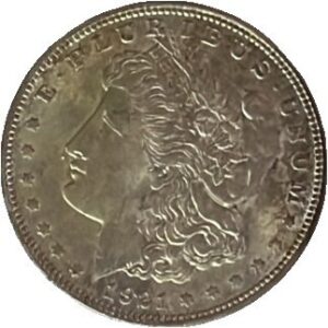 1921 Morgan Silver Dollar. Vintage. Circulated.