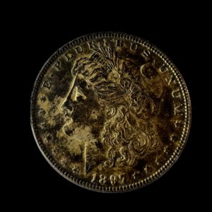 1897. Morgan Silver Dollar. Vintage. Circulated.