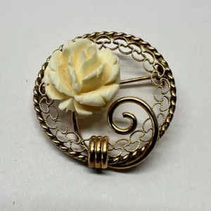 VINTAGE Carl Art Rose Brooch. 1960's.