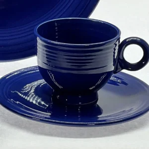 VINTAGE Fiesta Original Cup and Saucer. Cobalt.
