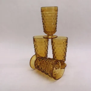 VINTAGE Colony Iced Tea Glasses- Whitehall Amber. Set of 4