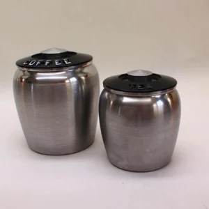 MCM Kromex Coffee and Tea Canisters w/ Lids