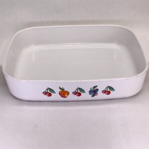 VINTAGE CorningWare 12-1/2 x 10-1/2" Open Roaster. A-21-B-N Fruit Basket