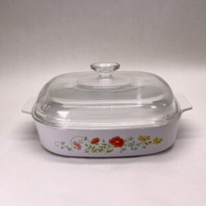 VINTAGE CorningWare Wildflower 10" Skillet A-10-B with Lid A-12-C