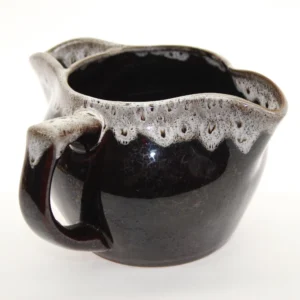 VINTAGE Ceramic Mushroom Haters' Gravy Boat. Drip Glazed.