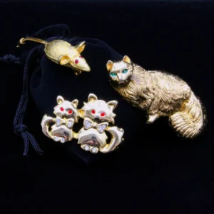VINTAGE Cats and Mouse Playful Costume Jewelry. Choose from 3.