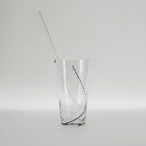 MODERN Italian Crystal Cocktail Mixing Glass with Stirring Rod – Luigi Bormioli Style – 2-Piece Martini Set
