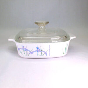 VINTAGE CorningWare Shadow Iris 1 Liter Casserole A-1-B with Lid A-1-C.