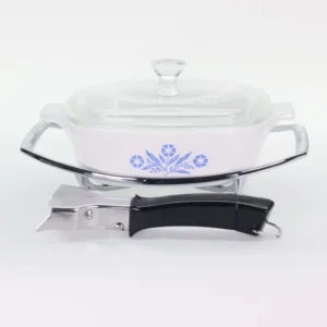 Vintage Corning Ware Blue Cornflower 1.5 Qt Saucepan with Lid, Handle & Stand