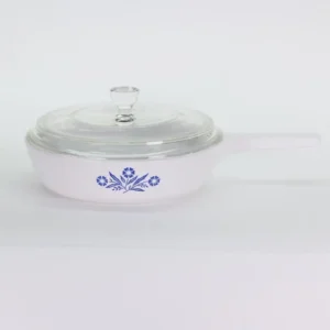 Vintage Corning Ware Skillet: Blue Cornflower P-83-B, 6.5 Inch with Lid