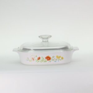 VINTAGE Corning Ware Wildflower Casserole: 2 Qt USA Bakeware
