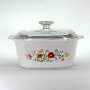 VINTAGE Corning Ware Wildflower Casserole: 3 Liter Bakeware with Lid