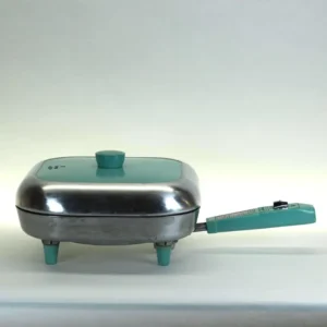 VINTAGE Sunbeam FP-M Electric Skillet – Restored Turquoise Aqua Mid Century Modern – Made in USA