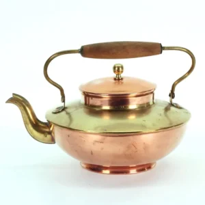 VINTAGE Metawa Copper and Brass Kettle – Made in Holland – Mid Century Dutch Teapot with Wood Handle