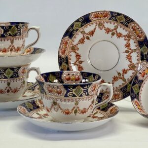VINTAGE St Michael Imari Teacup & Saucer Set (4), Made in England, Pattern 2586