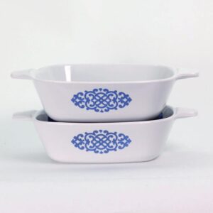 Rare CorningWare Macrame Petite Pans - Shell Oil Promo Set of 2
