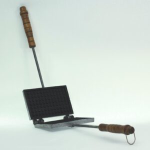 Vintage Campfire Waffle Iron – Contempra Stove Top Waffle Maker – Cast Aluminum Camping Cookware