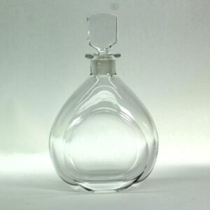 Signed Orrefors Crystal Decanter Scandinavian Modern Teardrop Whiskey Bottle Barware