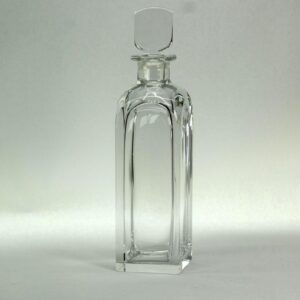 Signed Orrefors Crystal Decanter Tall Scandinavian Modern Whiskey Barware Bottle